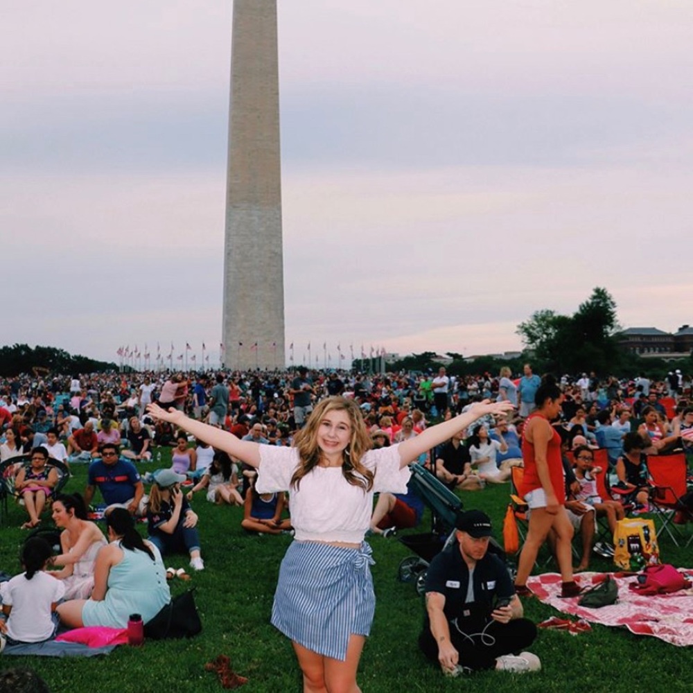 Linen Blue and White Striped Skort